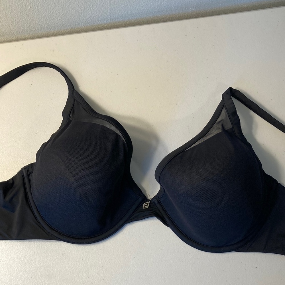 ThirdLove Black Mesh Lined Plunge Bra Size 38C